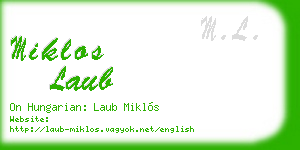 miklos laub business card