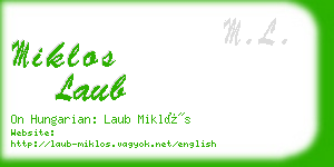 miklos laub business card